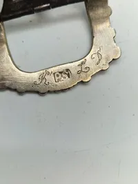 sølv skospænde - 1800 tallet med mesterstempel
