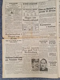 Original Hitler er faldet avis