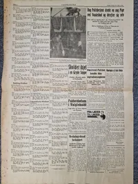 Sjælden Original avis over valgte i 1943 DNSAP  mm, sjælden