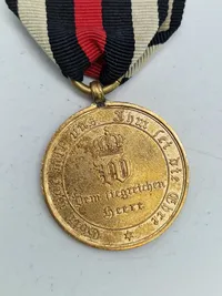 Original Tysk 1870/71 deltager medalje lavet af franske kanoner
