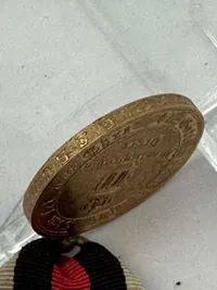 Original Tysk 1870/71 deltager medalje lavet af franske kanoner