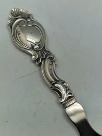 Originalt dansk salatbestik tretårnet sølv  - Rococo stil - 1940’erne