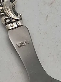 Originalt dansk salatbestik tretårnet sølv  - Rococo stil - 1940’erne