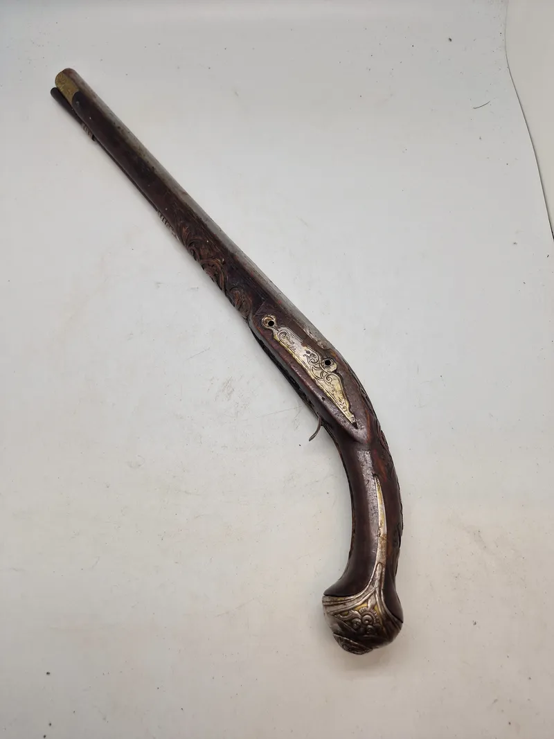 Original 17 tals flintepistol uden lås