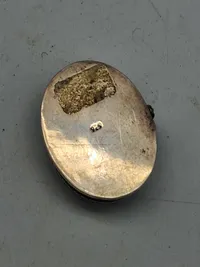 Pilleæske med porcelæns indlæg - sterlingsølv