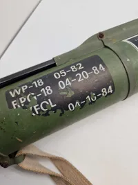 Original DDR panserværsreket - model RBR M80, system LAW, kaliber 64 mm - afskudt