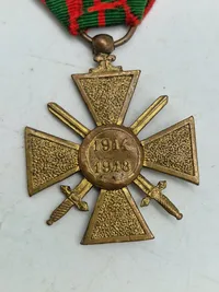 Originalt Fransk CROIX DE GUERRE - 1914-1918