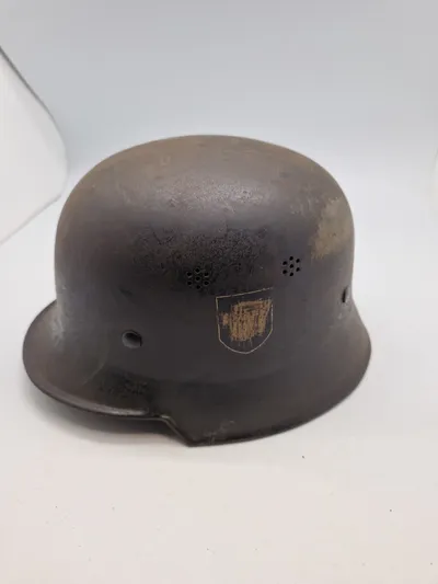 Original Tysk WW2 brandhjelm