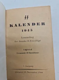 Original Dansk 1945 SS kalender, komplet