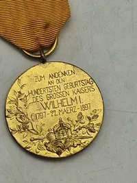 Original CENTENARMEDAILLE 1897, MEDAILLE ZUM ANDENKEN AN DEN HUNDERTSTEN GEBURTSTAG KAISERS WILHELM I.