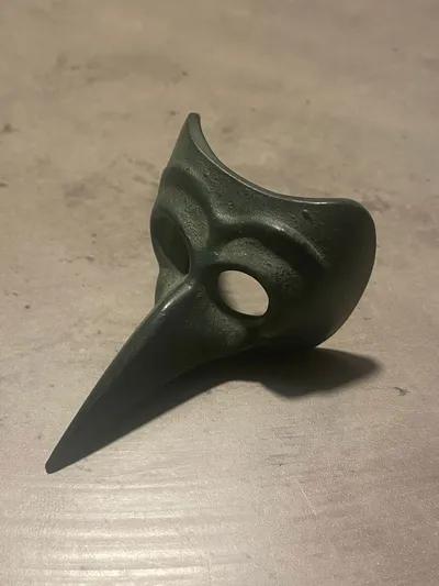 Original Venetiansk maske af bronce (miniature) slut 1800 tallet