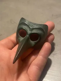 Original Venetiansk maske af bronce (miniature) slut 1800 tallet