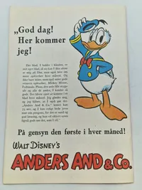 Genoptryk af det første Anders And blad fra 1 marts 1949