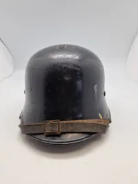 Original tidlig tysk Feuerwehr hjelm - ww2, med mærke