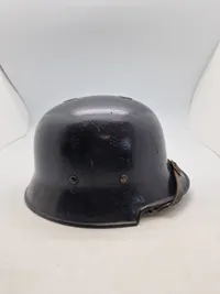 Original tidlig tysk Feuerwehr hjelm - ww2, med mærke