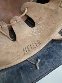 Original tidlig tysk Feuerwehr hjelm - ww2, med mærke
