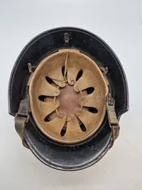 Original tidlig tysk Feuerwehr hjelm - ww2, med mærke