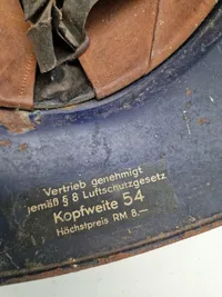 Original tysk Luftschütz hjelm - ww2