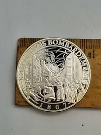 Mønt af sterlingsølv (20 gram)Københavns bombardement1807