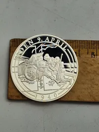 Mønt af sterlingsølv (20 gram) 9.april 1940