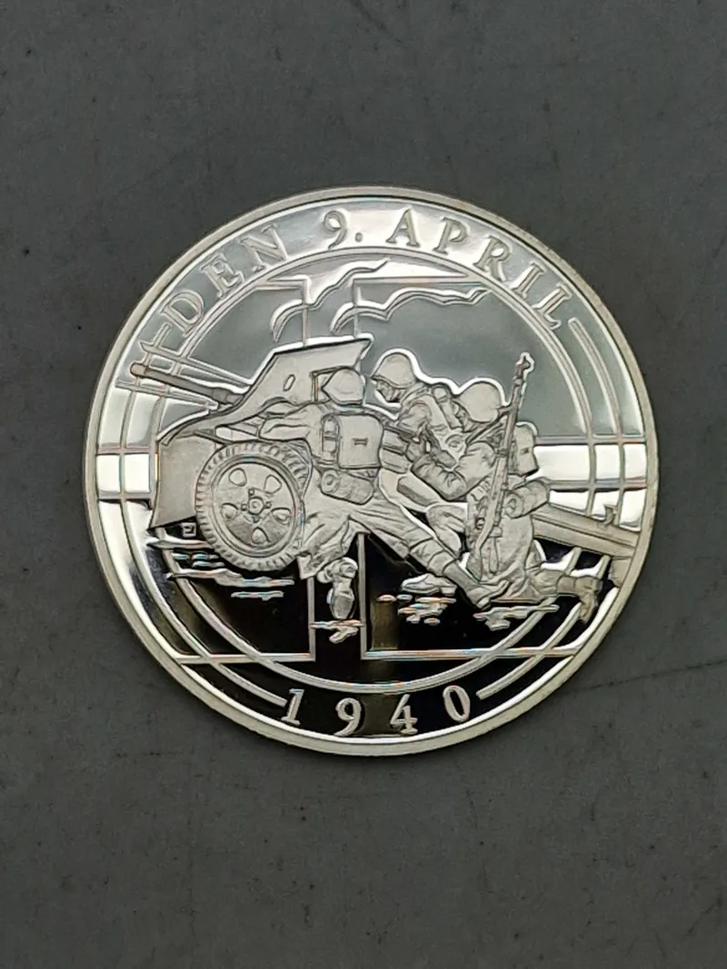 Mønt af sterlingsølv (20 gram) 9.april 1940