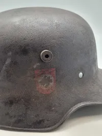 Original Tysk WW1 hjelm, brugt sener af Tysk politi WW2