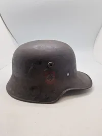 Original Tysk WW1 hjelm, brugt sener af Tysk politi WW2