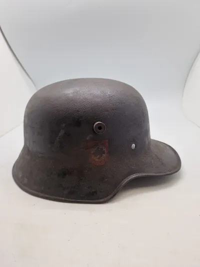 Original Tysk WW1 hjelm, brugt sener af Tysk politi WW2