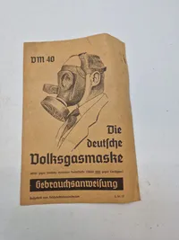 Original tysk Volksgasmaske med kasse - ww2