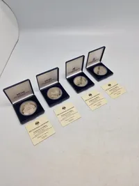 Samling tyske nationale mønter med æske og certifikat
