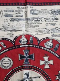 Originalt tysk ww1 tørklæde med instruktioner til gevær 88