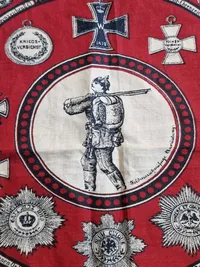 Originalt tysk ww1 tørklæde med instruktioner til gevær 88