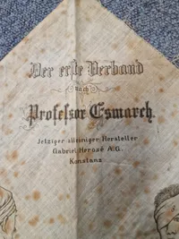 Original tysk ww1 forbinding med instruktion
