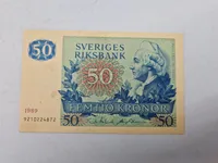 Samling originale danske og svenske pengesedler