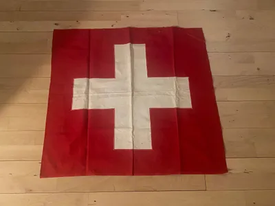 Originalt flag fra Schweiz fra perioden omkring ww2