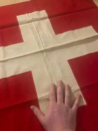 Originalt flag fra Schweiz fra perioden omkring ww2
