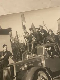 Sjældent originalt foto af den danske modstandsbevægelse (korps Ågesen mm)