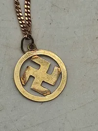Originalt 14 karat guld hagekros 1933 ti 45 kade af forgyldt sterlingsølv