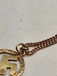 Originalt 14 karat guld hagekros 1933 ti 45 kade af forgyldt sterlingsølv