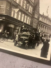 Sjældent originalt foto af den danske modstandsbevægelse (korps Ågesen mm)