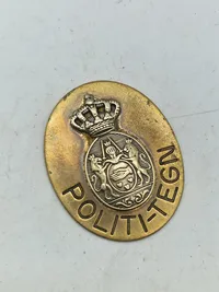 Originalt Tidligt Dansk politi-tegn