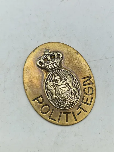 Originalt Tidligt Dansk politi-tegn