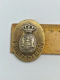 Originalt Tidligt Dansk politi-tegn
