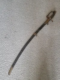 Original Dansk model 1789 officers sabel med sjælden skede