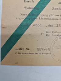 Original Køretilladelse fra København 1945