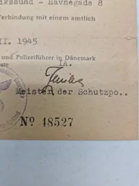 Original Køretilladelse fra København 1945