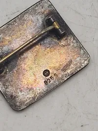 Original norsk Hjortdahl broche - sterlingsølv med emalje