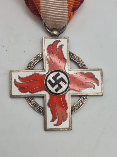 Original tysk Feuerwehr medalje - 2.kl