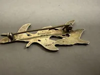 BROCHE, Sterling sølv/emalje, Erik Magnusson, de 5 Nordiske svaner 1940.