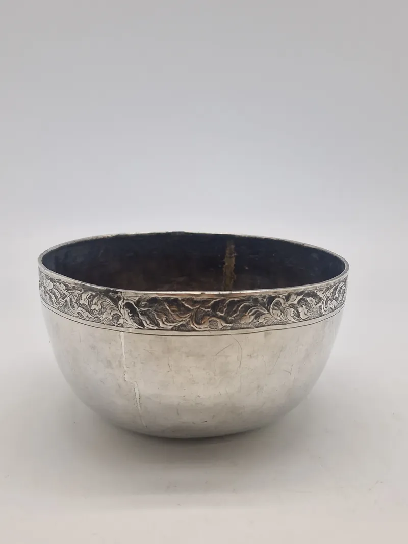 Original Antik  Kinesisk sølv skål 217 gram
